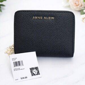 Anne Klein Black Textured Wallet